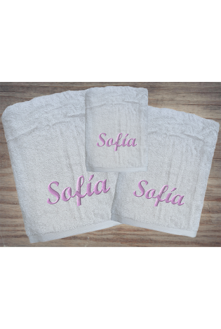 Juego Toallas Alfa Perla