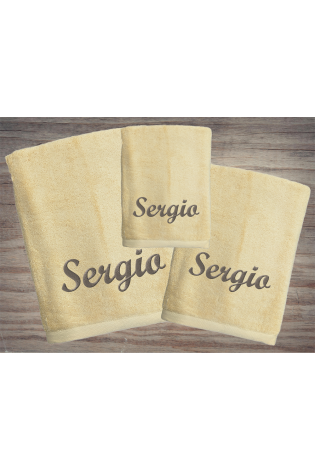 Juego Toallas Alfa Amarillo