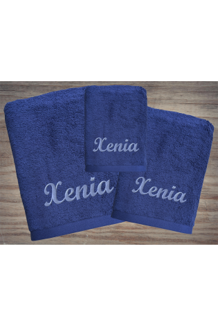 Juego Toallas Alfa Marino