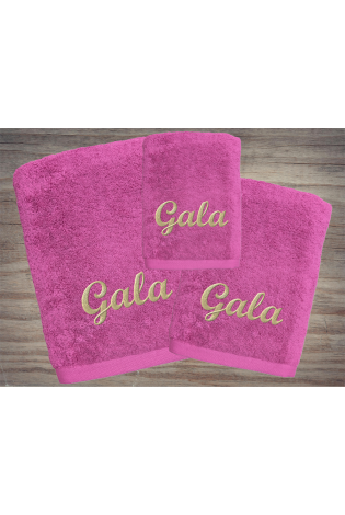 Juego Toallas Alfa Fucsia