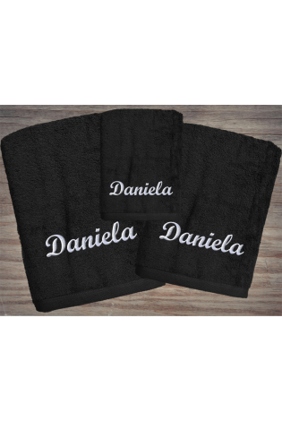 Juego Toallas Alfa Negro