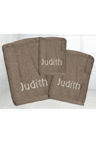 Juego Toallas Alfa Chocolate