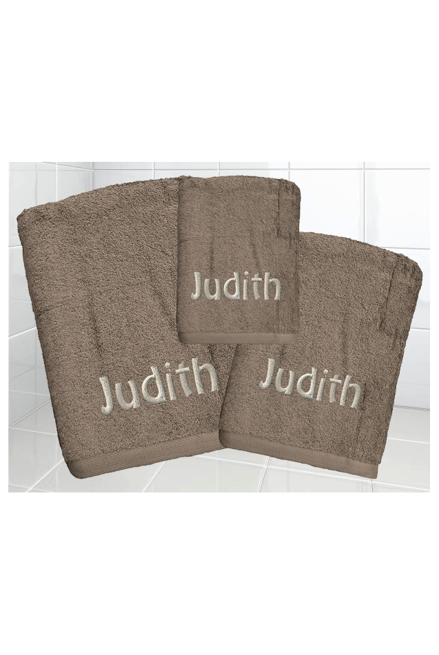 Comprar Juego Toallas Personalizado Chocolate Abecé