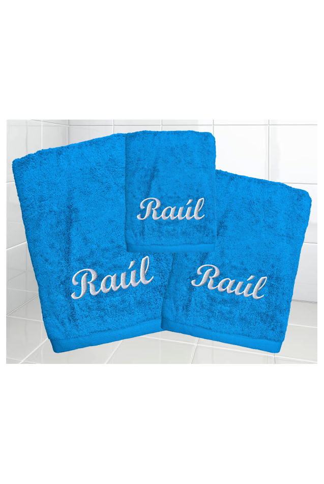 Comprar Juego Toallas Personalizado Cobalto Abecé