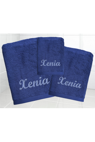 Juego Toallas Alfa Marino