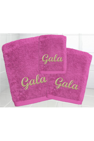 Juego Toallas Alfa Fucsia