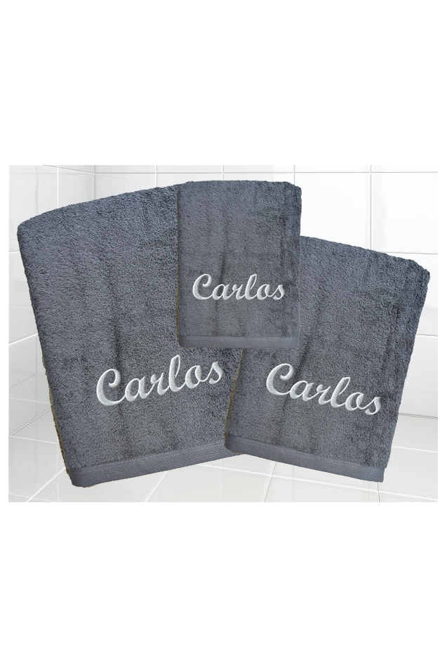 Comprar Juego Toallas Algodón Gris