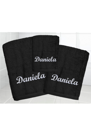 Juego Toallas Alfa Negro