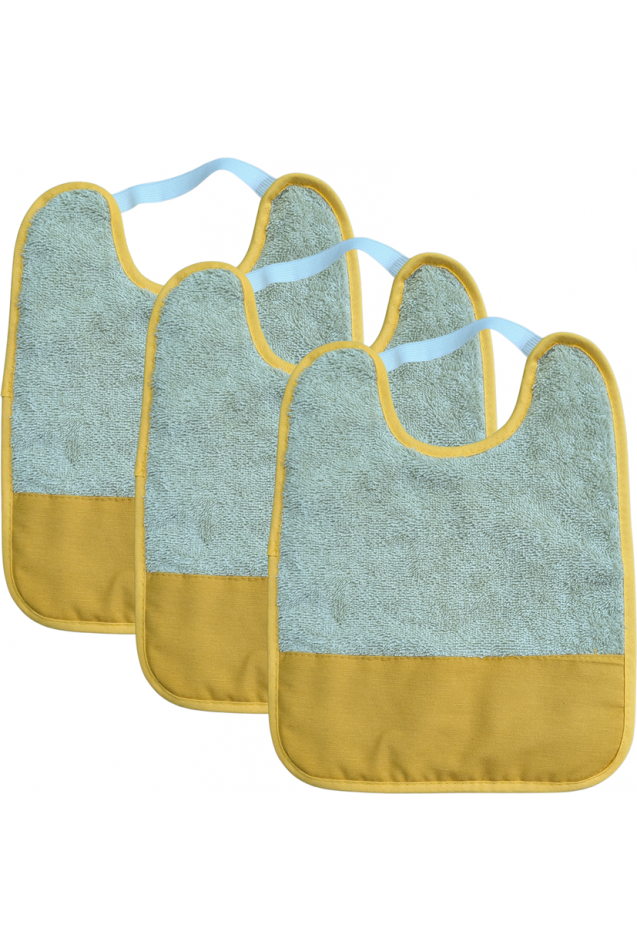 Comprar Pack 3 Baberos Guardería Line Mostaza