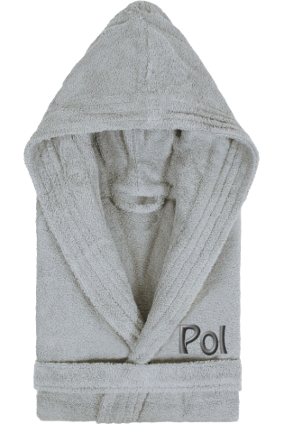 Comprar Albornoz Capucha Plata Personalizado