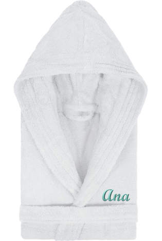 Comprar Albornoz Capucha Blanco Personalizado