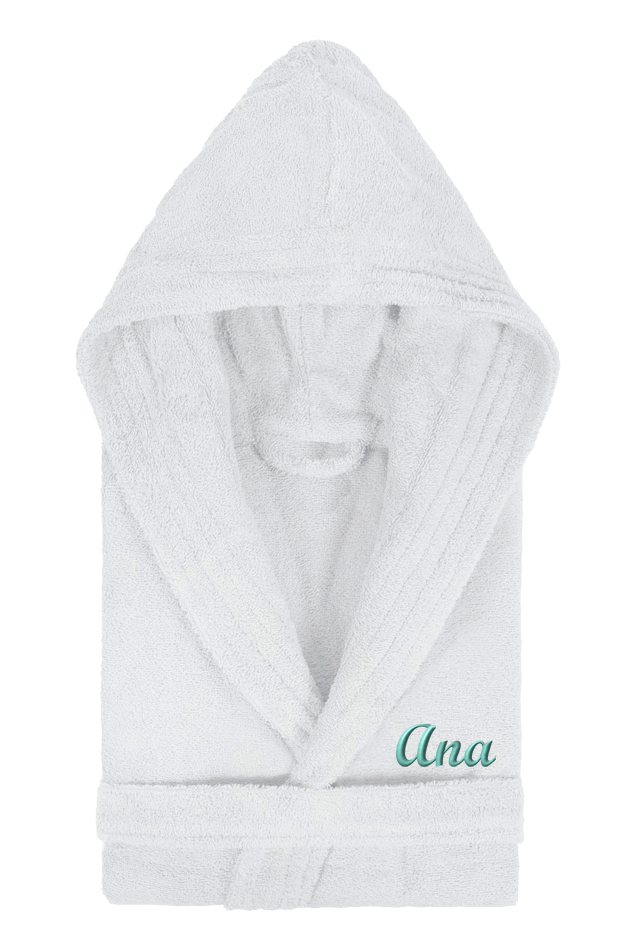 Comprar Albornoz Capucha Blanco Personalizado