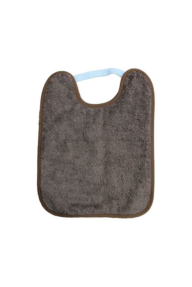 Comprar Babero Guardería Goma Marrón Personalizado