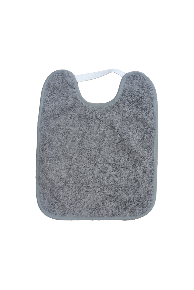 Comprar Babero Guardería Goma Gris Personalizado