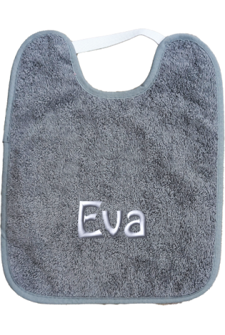 Comprar Babero Guardería Goma Gris Personalizado