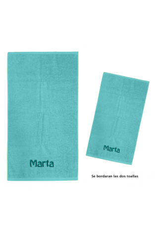 Comprar Juego 2 Toallas Guardería Aguaverde Personalizadas