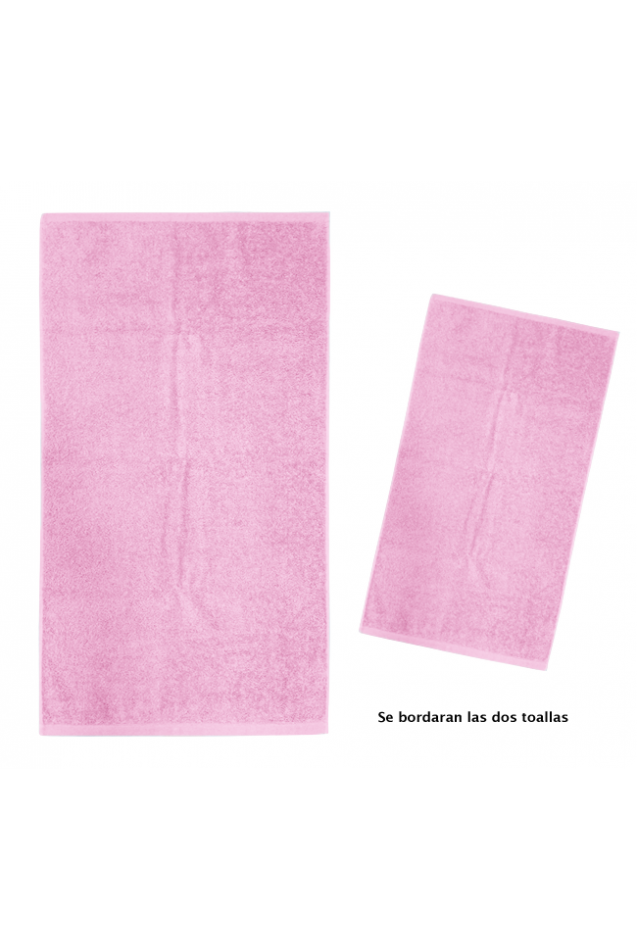 Comprar Juego 2 Toallas Guardería Rosa Personalizadas