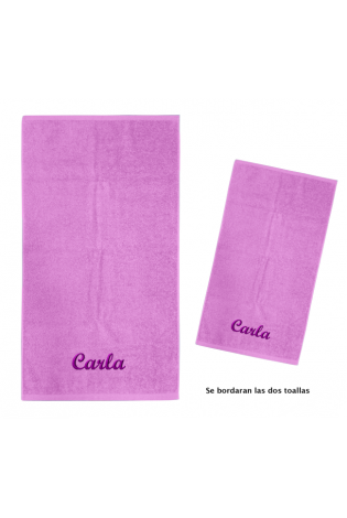 Comprar juego 2 Toallas Guardería Lavanda Personalizadas