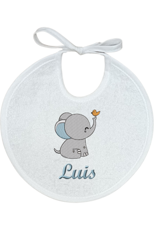 Comprar Babero Dumby Redondo Celeste Personalizado