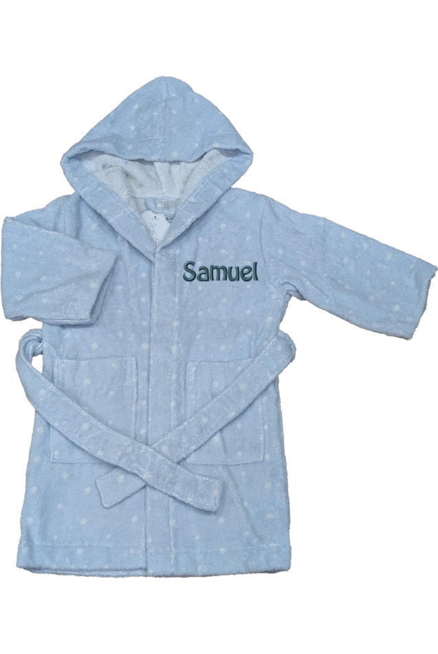 Albornoz Pintas Azul Personalizado Comprar Albornoz Pintas Azul Personalizado