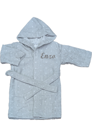 Albornoz Pintas Gris Personalizado