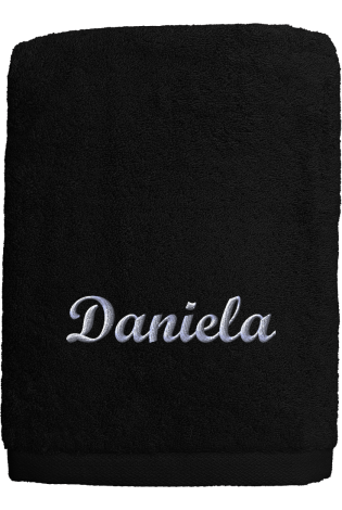 Toalla Personalizada Negro Abecé