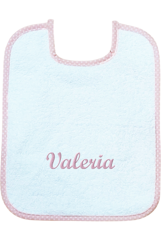 Babero Picolo Topos Rosa Personalizado